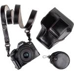 Schwarze Vintage Spiegelreflex Kamerataschen aus Stoff gepolstert für Herren 