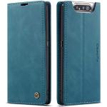 Blaue Samsung Galaxy A80 Hüllen Art: Flip Cases mit Bildern aus Leder 