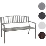 Graue Moderne 2-Sitzer-Gartenbänke pulverbeschichtet aus Stahl gepolstert Breite 100-150cm, Höhe 50-100cm, Tiefe 50-100cm 