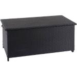 Schwarze Moderne Auflagenboxen & Gartenboxen 101l - 200l aus Polyrattan mit Rollen 