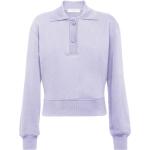 Lila Damensweatshirts mit Knopf aus Baumwolle Größe M 