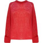 Reduzierte Rote Strickpullover aus Wolle für Damen Größe S 