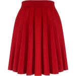 Reduzierte Rote Faltenröcke mit Reißverschluss für Damen Größe XS 