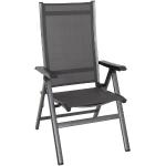 Reduzierte Anthrazitfarbene MwH Elements Gartenstühle Metall aus Polyrattan mit verstellbarer Rückenlehne Breite 50-100cm, Höhe 100-150cm, Tiefe 50-100cm 