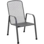 Reduzierte Dunkelgraue MwH Savoy Gartenstühle Metall aus Eisen wetterfest Breite 50-100cm, Höhe 50-100cm, Tiefe 50-100cm 