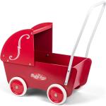 Rote My-baby Holzpuppenwagen aus Holz 
