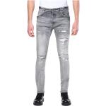 Reduzierte Hellgraue Unifarbene My Brand Ripped Jeans & Zerrissene Jeans mit Reißverschluss aus Baumwolle für Herren 