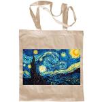 My Custom Style Shoppers Taschen aus Baumwolle sortiert #Arte_A#, Sternennachtkunst Van Gogh, Beige con manici da 70