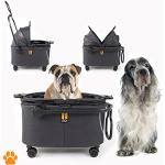 Reduzierte Schwarze Hunde Transportboxen & Transporthütten aus Stahl mit Rollen 