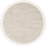 Weiße Runde Runde Teppiche 140 cm aus Polypropylen 