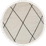 Weiße Runde Runde Teppiche 190 cm aus Polypropylen 