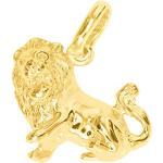 Goldene Löwe-Anhänger mit Löwen-Motiv vergoldet aus Gold 18 Karat handgemacht für Herren 