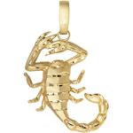 Skorpion-Anhänger mit Sternzeichen-Motiv aus Gold 14 Karat mit Zertifikat für Herren 