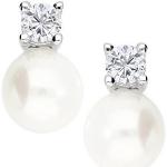 Silberne Diamant Ohrringe aus Silber mit Zirkonia mit Zertifikat für Damen 4-teilig 