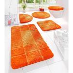 my home Badematte »Pia« , Höhe 20 mm, rutschhemmend beschichtet, Hoch-Tief-Effekt, orange, terra