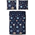 Marineblaue Sterne My Home Motiv Bettwäsche aus Baumwolle trocknergeeignet 135x200 