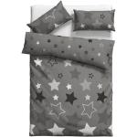 Reduzierte Graue Sterne My Home Motiv Bettwäsche aus Baumwolle 135x200 2-teilig 