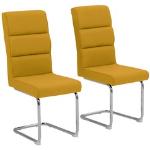 Reduzierte Senfgelbe Inosign Freischwinger Stühle aus Chrom gepolstert Breite 0-50cm, Höhe 100-150cm, Tiefe 50-100cm 