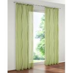 Grüne My Home Dimona Gardinen-Sets strukturiert aus Voile transparent 2-teilig 