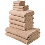 Beige Unifarbene My Home Inga Handtücher Sets aus Baumwolle trocknergeeignet 30x50 10-teilig 
