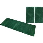 my home Hochflor-Bettumrandung Magong, (3 tlg.), besonders weich durch Microfaser, Bettvorleger, Läufer-Set für das Schlafzimmer grün Bettumrandungen Läufer Teppiche