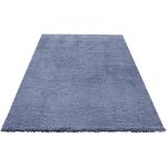 my home Hochflor-Teppich »Desner«, rechteckig, Höhe 38 mm, besonders weich durch Microfaser, Wohnzimmer, blau, bleu