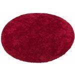 my home Hochflor-Teppich Desner, rund, 38 mm Höhe, Besonders weich durch Microfaser, Wohnzimmer rot Esszimmerteppiche Teppiche nach Räumen