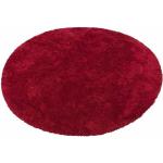 my home Hochflor-Teppich »Desner«, rund, Höhe 38 mm, Besonders weich durch Microfaser, Wohnzimmer, rot, rot
