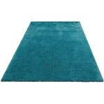 my home Hochflor-Teppich »Magong«, rechteckig, Höhe 25 mm, besonders weich durch Microfaser, ideal im Wohnzimmer & Schlafzimmer, blau, petrol