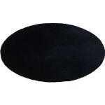 Schwarze Unifarbene My Home Runde Runde Hochflorteppiche 140 cm aus Kunstfaser 