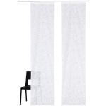 Weiße Motiv My Home Schiebegardinen & Schiebevorhänge strukturiert aus Voile transparent 2-teilig 