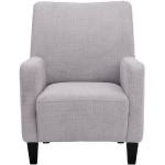 Silberne Moderne My Home Sessel mit Hocker gepolstert Breite 50-100cm, Höhe 50-100cm, Tiefe 50-100cm 