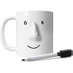 Weiße Emoji Smiley Kaffeebecher aus Keramik 