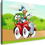 Moderne Entenhausen Donald Duck XXL Leinwandbilder handgemacht 70x100 1-teilig 