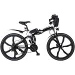 Myatu E-Bike 26 Zoll E-Mountainbike aus Aluminium, Klapprad mit 36V 10.4AH Batterie, 21 Gang Shimano, Kettenschaltung, 250,00 W, Schwarz