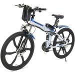 Myatu E-Bike »26 Zoll E-Mountainbike - faltbar 250W 8Ah Akku«, Kettenschaltung, Getriebemotor 250 W, weiß