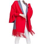 Rote Oversize Kaschmir-Pullover aus Wolle für Damen Einheitsgröße für den für den Winter 