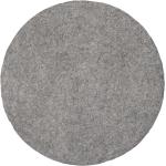 Graue Melierte myfelt Runde Runde Teppiche 140 cm aus Filz 