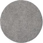 Graue Melierte myfelt Runde Runde Teppiche 180 cm aus Filz 