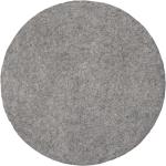 Graue Melierte myfelt Runde Runde Teppiche 200 cm aus Filz 