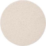 Weiße myfelt Bio Nachhaltige Runde Filzkugelteppiche 50 cm aus Wolle 