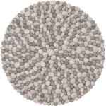 myfelt Bio Nachhaltige Runde Filzkugelteppiche 70 cm aus Wolle 