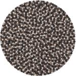 myfelt Bio Nachhaltige Runde Filzkugelteppiche 120 cm aus Wolle 