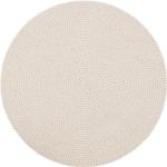 Weiße myfelt Bio Nachhaltige Runde Filzkugelteppiche 180 cm aus Wolle 