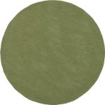 Dunkelgrüne myfelt Bio Nachhaltige Runde Filzkugelteppiche 50 cm aus Wolle 