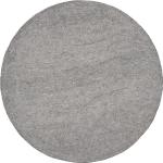 Graue Melierte myfelt Bio Nachhaltige Runde Filzkugelteppiche 90 cm aus Wolle 