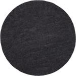 Anthrazitfarbene Melierte Runde Runde Teppiche 180 cm aus Filz 