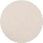 Weiße Runde Filzkugelteppiche 120 cm aus Filz 