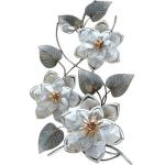 Reduzierte Silberne Blumenbilder Hochformat 