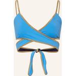 Hellblaue MYMARINI Nachhaltige Bikini-Tops aus Polyamid ohne Bügel für Damen Größe M für den für den Winter 
